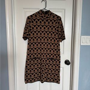 Maeve mock neck mini shift dress